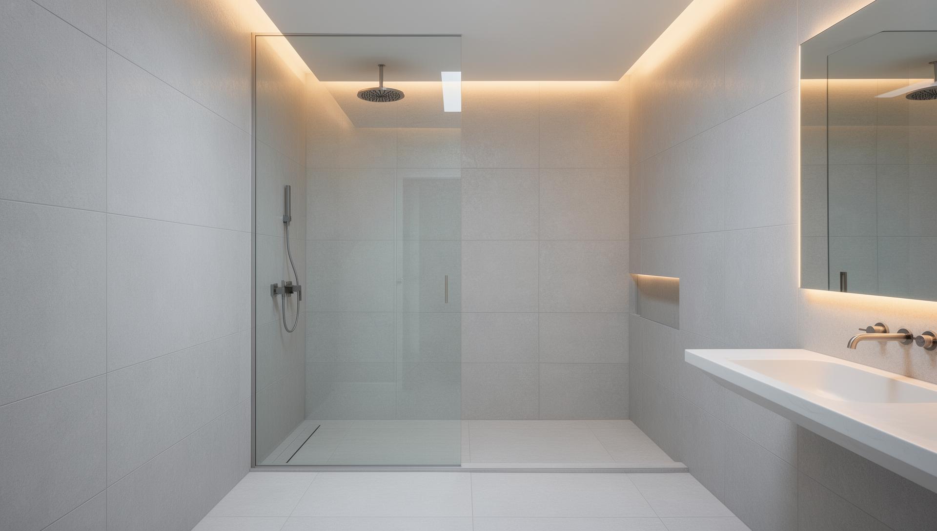 Baño reformado en Madrid con plato de ducha y mampara